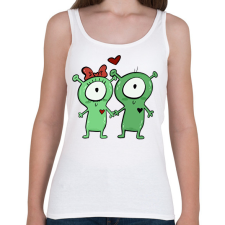 PRINTFASHION Szerelmes ufók - Női atléta - Fehér női trikó