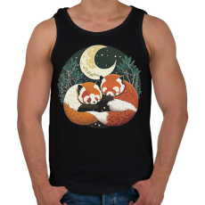 PRINTFASHION Szerelmes vörös pandák - Férfi atléta - Fekete