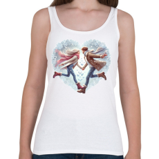 PRINTFASHION Szerelmespár télen - Női atléta - Fehér