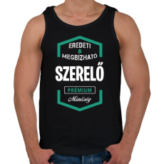 PRINTFASHION Szerelő - Férfi atléta - Fekete