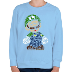 PRINTFASHION Szerelő - Gyerek pulóver - Világoskék