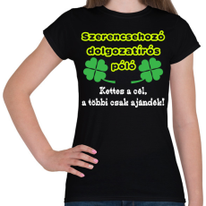 PRINTFASHION Szerencsés dolgozat - Női póló - Fekete