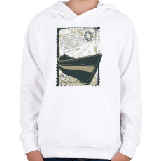 PRINTFASHION Szerencsétlen nap - Gyerek kapucnis pulóver - Fehér