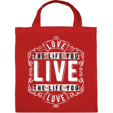 PRINTFASHION Szeresd az életet, amit élsz.  - Vászontáska - Piros kézitáska és bőrönd