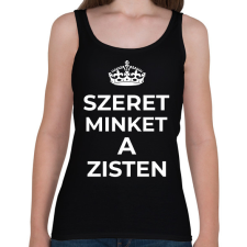PRINTFASHION SZERET MINKET A ZISTEN - Női atléta - Fekete női trikó
