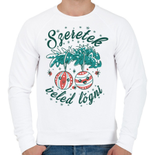 PRINTFASHION Szeretek veled lógni - Férfi pulóver - Fehér férfi pulóver, kardigán