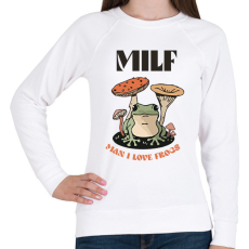 PRINTFASHION Szeretem a békákat - Női pulóver - Fehér