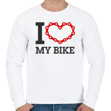 PRINTFASHION Szeretem a biciklim - Férfi pulóver - Fehér férfi pulóver, kardigán
