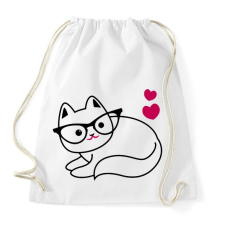 PRINTFASHION Szeretem a cicám - Sportzsák, Tornazsák - Fehér tornazsák