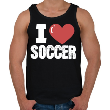 PRINTFASHION Szeretem a focit - Férfi atléta - Fekete atléta, trikó