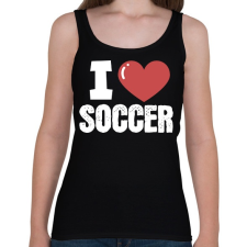 PRINTFASHION Szeretem a focit - Női atléta - Fekete női trikó
