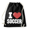 PRINTFASHION Szeretem a focit - Sportzsák, Tornazsák - Fekete