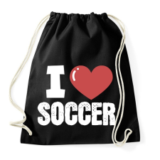 PRINTFASHION Szeretem a focit - Sportzsák, Tornazsák - Fekete tornazsák