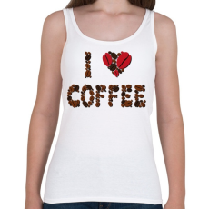 PRINTFASHION Szeretem a kávét- I love coffee - Női atléta - Fehér