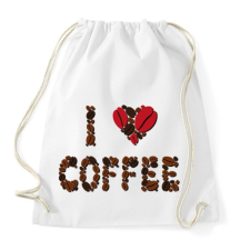 PRINTFASHION Szeretem a kávét- I love coffee - Sportzsák, Tornazsák - Fehér tornazsák