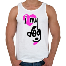 PRINTFASHION Szeretem a kutyám - Férfi atléta - Fehér atléta, trikó