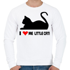 PRINTFASHION szeretem a macskám - Férfi pulóver - Fehér férfi pulóver, kardigán