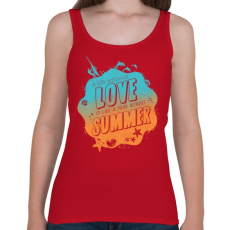 PRINTFASHION Szeretem a nyarat - Női atléta - Cseresznyepiros