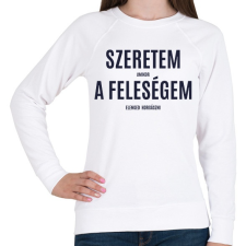 PRINTFASHION Szeretem amikor a feleségem elenged horgászni - Női pulóver - Fehér női pulóver, kardigán