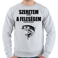 PRINTFASHION Szeretem amikor a feleségem elenged pecázni! - Férfi pulóver - Sport szürke férfi pulóver, kardigán