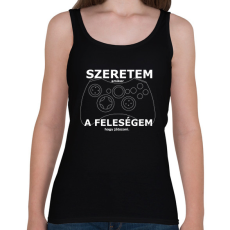 PRINTFASHION szeretem, amikor a feleségem hagy játszani - Női atléta - Fekete