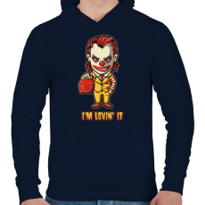 PRINTFASHION Szeretem - Férfi kapucnis pulóver - Sötétkék