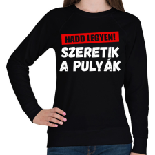 PRINTFASHION Szeretik a pulyák - Női pulóver - Fekete női pulóver, kardigán