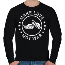 PRINTFASHION Szeretkezz, ne háborúzz - Férfi pulóver - Fekete férfi pulóver, kardigán