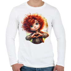 PRINTFASHION Szeretlek ám... - Férfi hosszú ujjú póló - Fehér