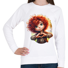 PRINTFASHION Szeretlek ám... - Női pulóver - Fehér