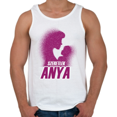 PRINTFASHION Szeretlek anya - Férfi atléta - Fehér