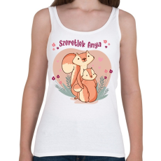 PRINTFASHION Szeretlek anya - Mókusos - Női atléta - Fehér