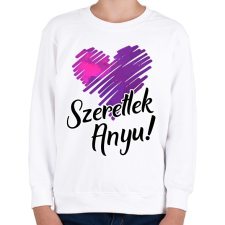 PRINTFASHION Szeretlek Anyu! - Gyerek pulóver - Fehér gyerek pulóver, kardigán