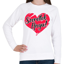 PRINTFASHION Szeretlek Anyu - Női pulóver - Fehér női pulóver, kardigán