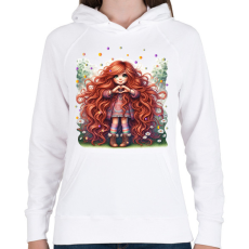 PRINTFASHION Szeretlek - Női kapucnis pulóver - Fehér