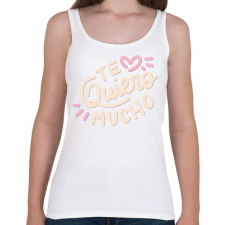 PRINTFASHION Szeretlek - Te Qiuero  - Női atléta - Fehér női trikó