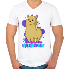 PRINTFASHION szeretni nem tudlak de leköpni igen - Férfi V-nyakú póló - Fehér