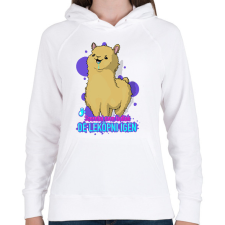 PRINTFASHION szeretni nem tudlak de leköpni igen - Női kapucnis pulóver - Fehér női pulóver, kardigán