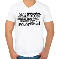 PRINTFASHION SZERETTEM VOLNA - Férfi V-nyakú póló - Fehér férfi póló