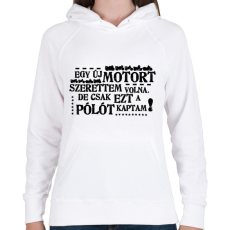 PRINTFASHION SZERETTEM VOLNA - Női kapucnis pulóver - Fehér