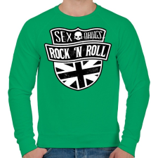 PRINTFASHION Szex, drog és rock and roll - Férfi pulóver - Zöld férfi pulóver, kardigán