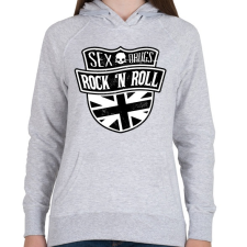 PRINTFASHION Szex, drog és rock and roll - Női kapucnis pulóver - Sport szürke női pulóver, kardigán