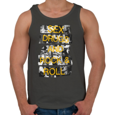 PRINTFASHION Szex, drog és rock&roll - Férfi atléta - Sötétszürke