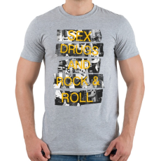 PRINTFASHION Szex, drog és rock&roll - Férfi póló - Sport szürke