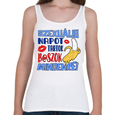 PRINTFASHION Szexuális napot tartok - Női atléta - Fehér