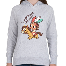 PRINTFASHION Szia Báttyus, helyzet? - Női kapucnis pulóver - Sport szürke