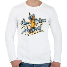 PRINTFASHION Szia bátyus - Férfi hosszú ujjú póló - Fehér férfi póló