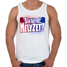 PRINTFASHION Szia bátyus! Helyzet? - Férfi atléta - Fehér atléta, trikó