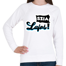 PRINTFASHION Szia Lajos! - Női pulóver - Fehér női pulóver, kardigán