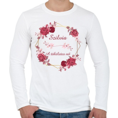 PRINTFASHION Szilvia - Férfi hosszú ujjú póló - Fehér